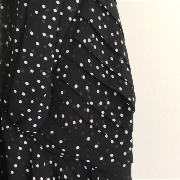 Black With White Polka Dots Sleeveless Blouse - Picture 6 of 8